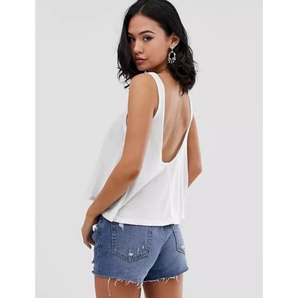 Free People Carly Metal O Ring Tank White - Picture 1 of 7